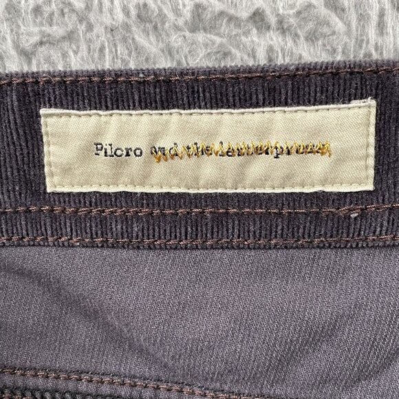 Anthropologie Pilcro Corduroy Pants Womens 34 Serif Fit Charcoal Grey - Picture 3 of 10